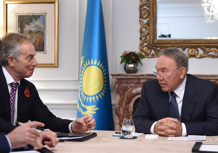 Тони Блэр и Нурсултан Назарбаев.