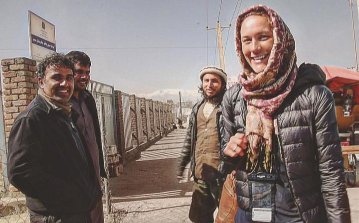 With some locals in Afghanistan. (Photo courtesy of Cassie De Pecol)