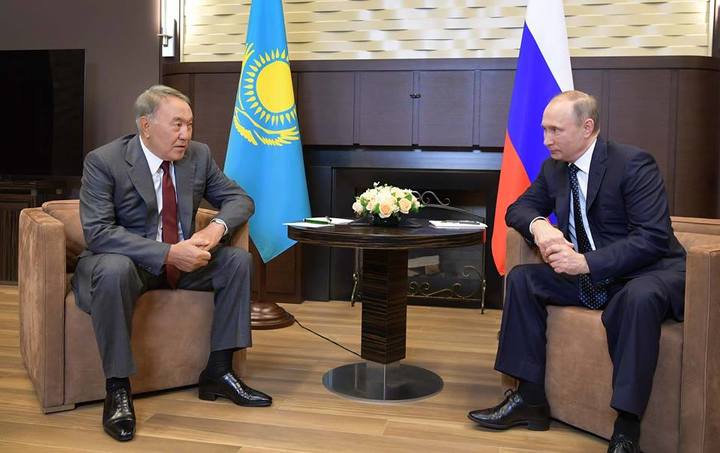 Нурсултан Назарбаев и Владимир Путин.