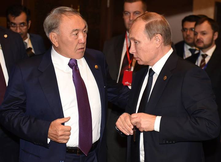Нурсултан Назарбаев и Владимир Путин.