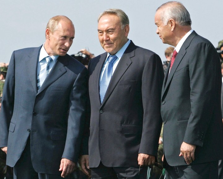 Владимир Путин, Нурсултан Назарбаев и Ислам Каримов.